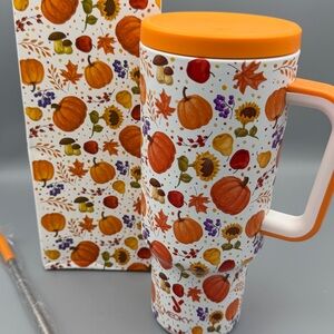 Very Rare Meoky Fall Autumn 40oz Tumbler – Limited Edition Stainless Travel Cup